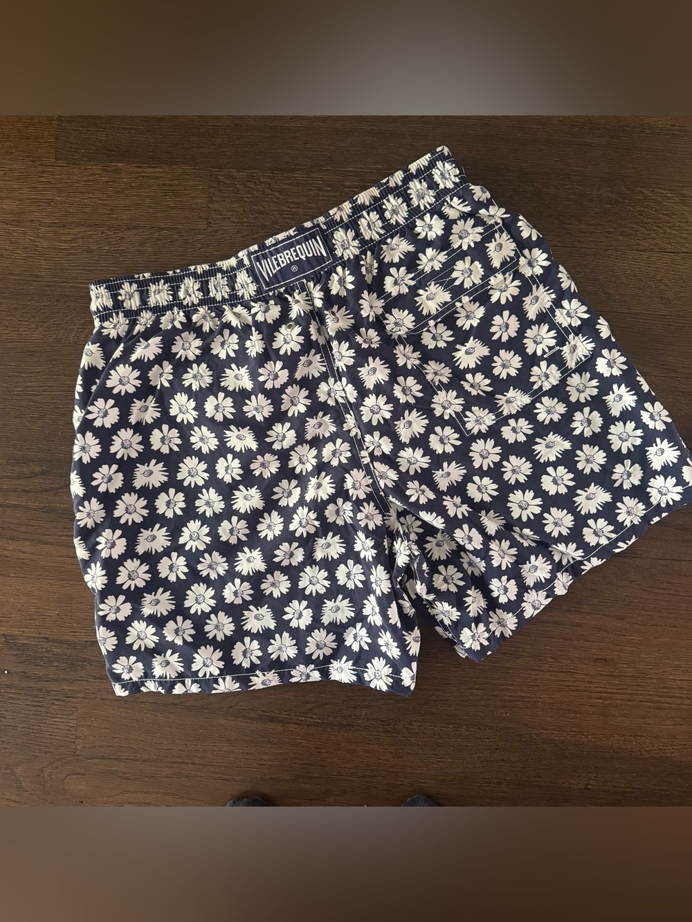 Vilebrequin Navy and White Floral Swim Shorts
